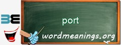 WordMeaning blackboard for port